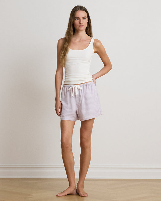 Striped Brushed Twill PJ Boxer Short