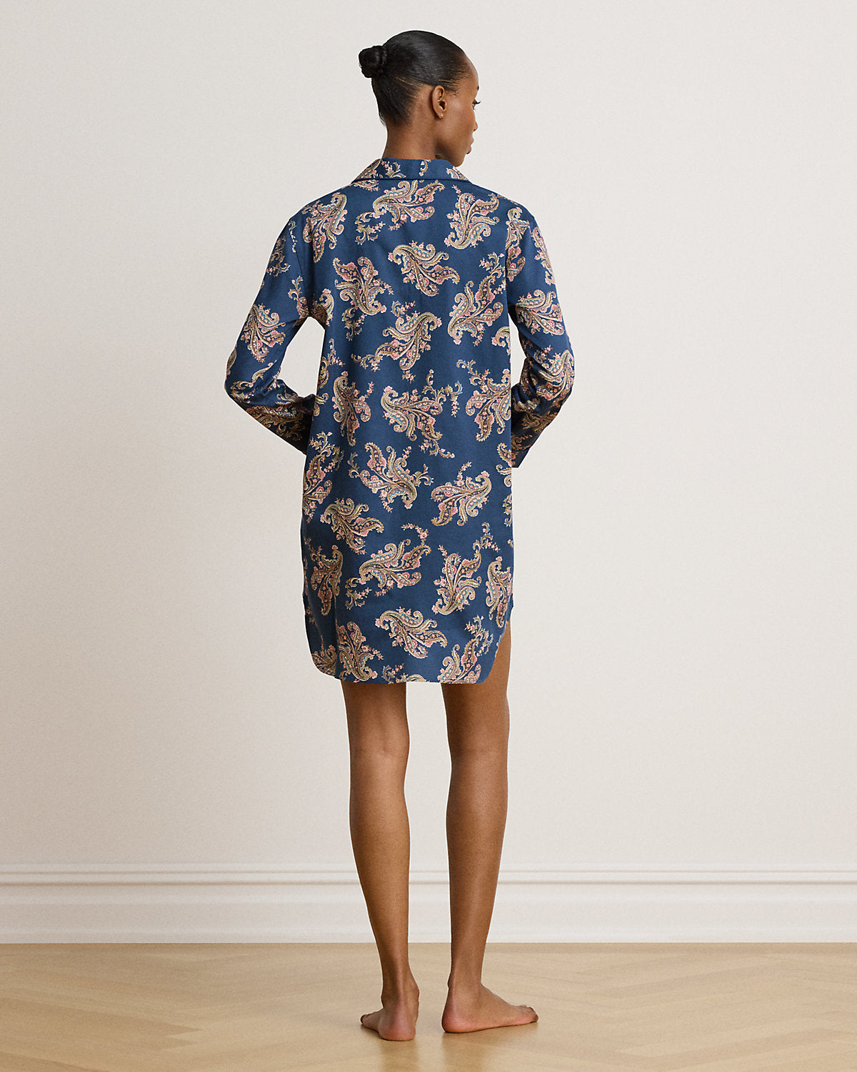 Paisley & Floral Sateen Sleep Shirt