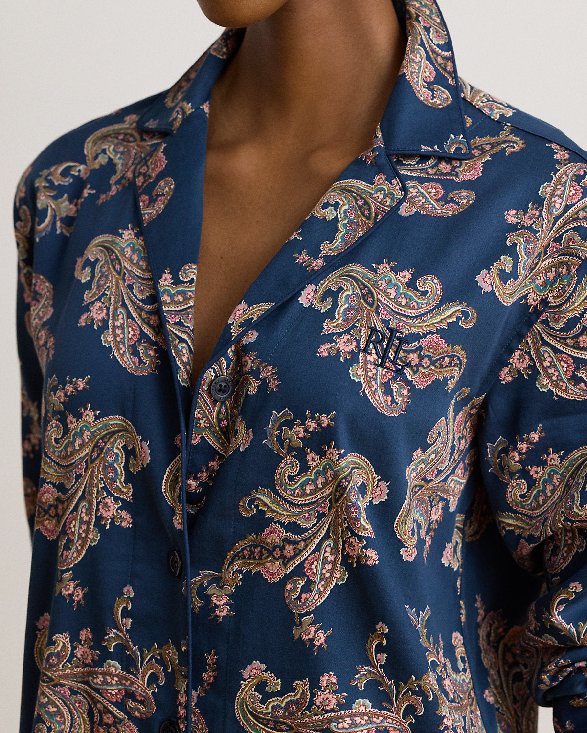 Paisley & Floral Sateen Sleep Shirt