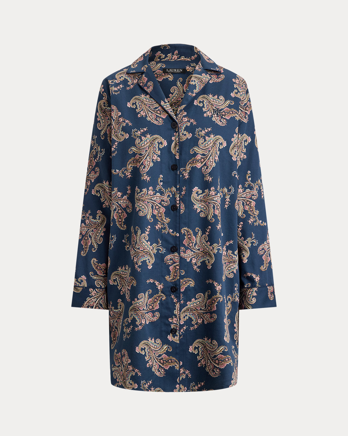 Paisley & Floral Sateen Sleep Shirt