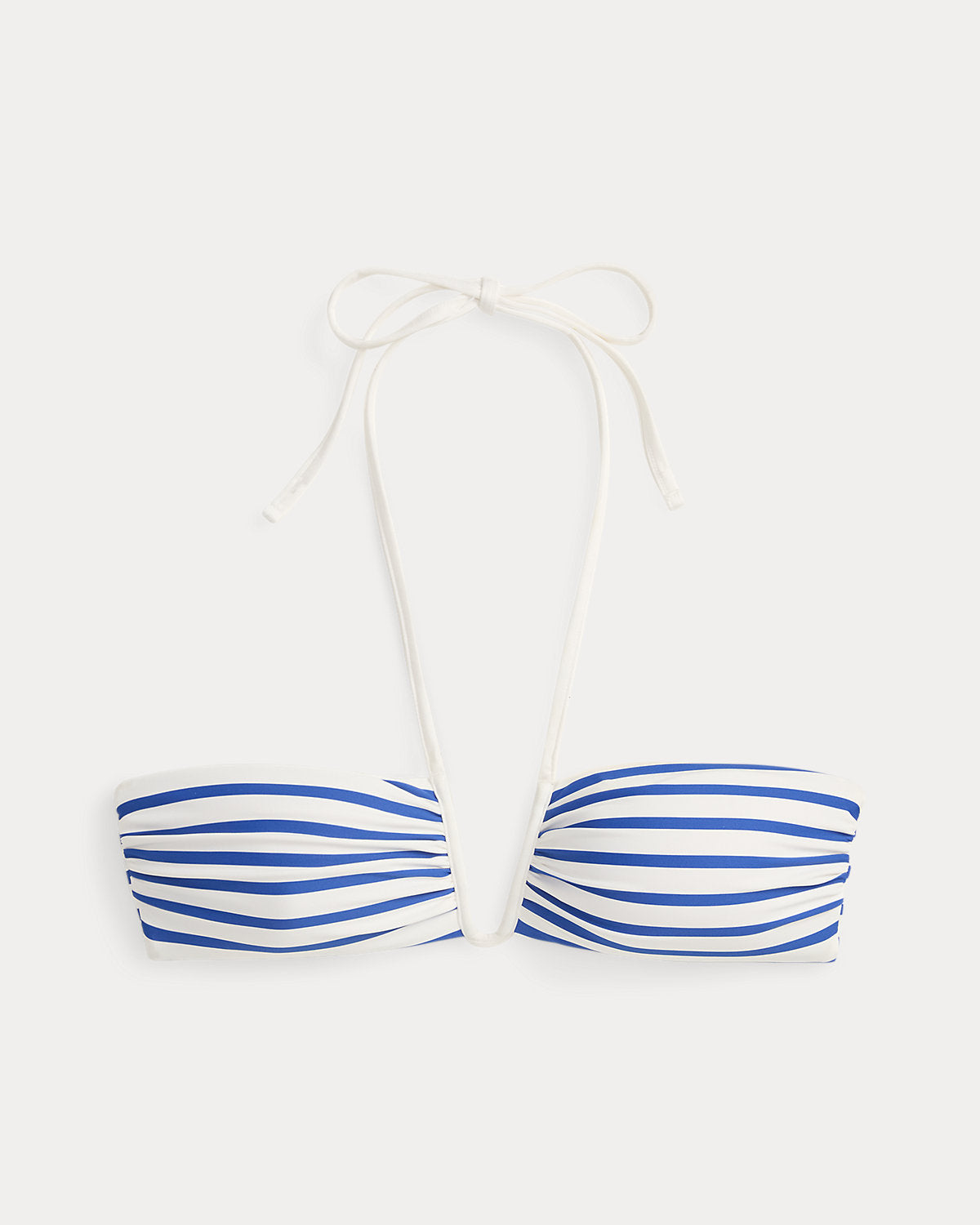 Floral V-Cutout Bandeau Bikini Top