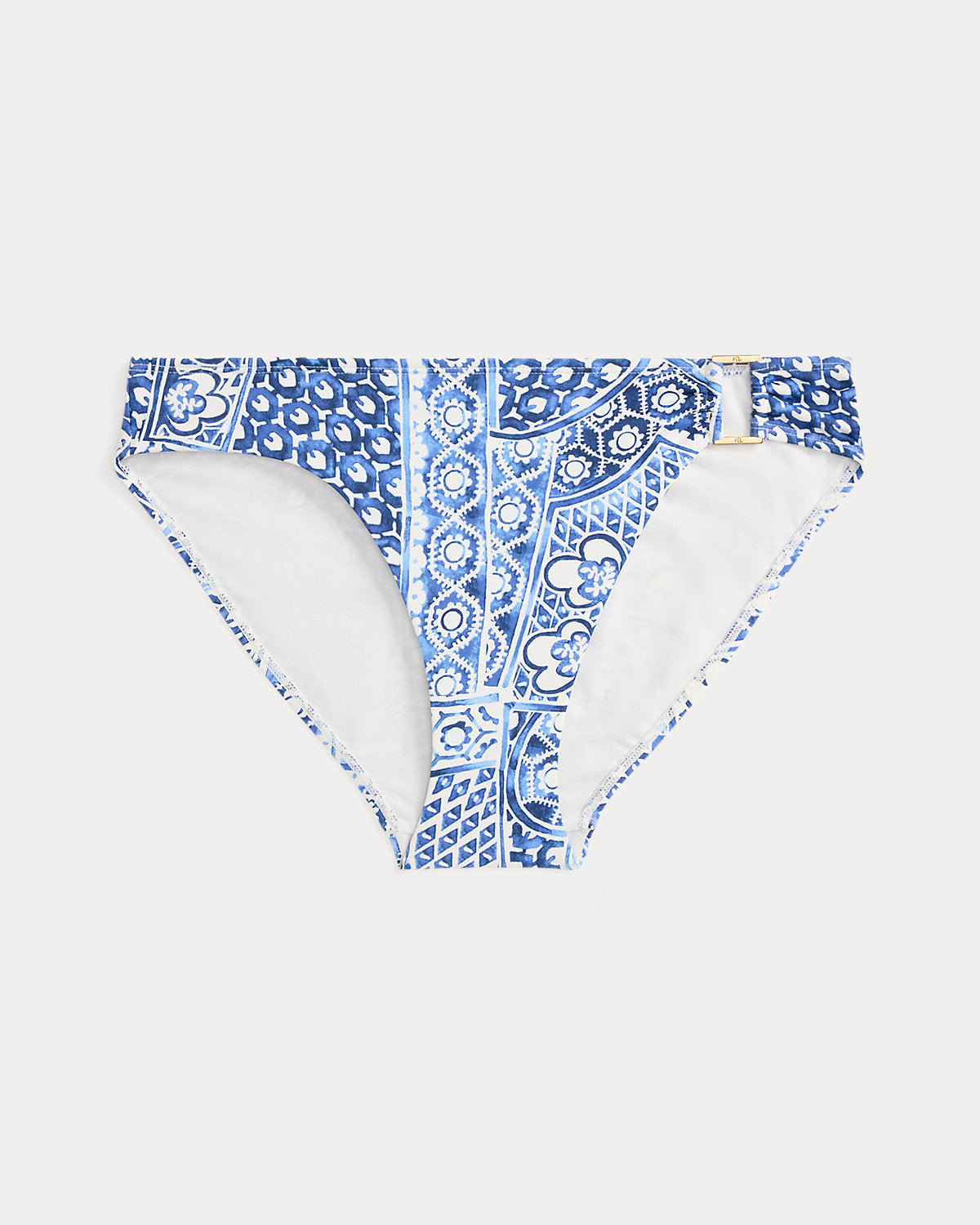 Print Ring-Front Hipster Bikini Bottom