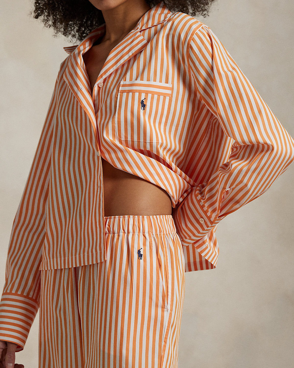 Long-Sleeve Poplin Pajama Set