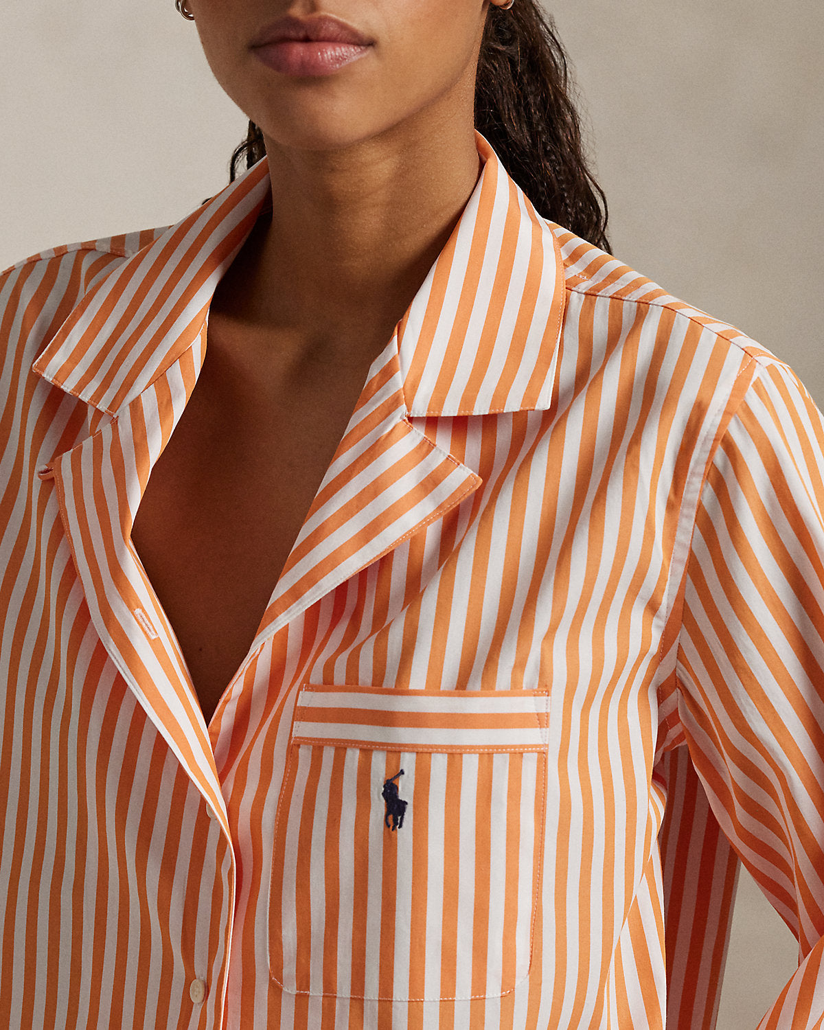 Crop Top & Boxer Poplin Pajama Set