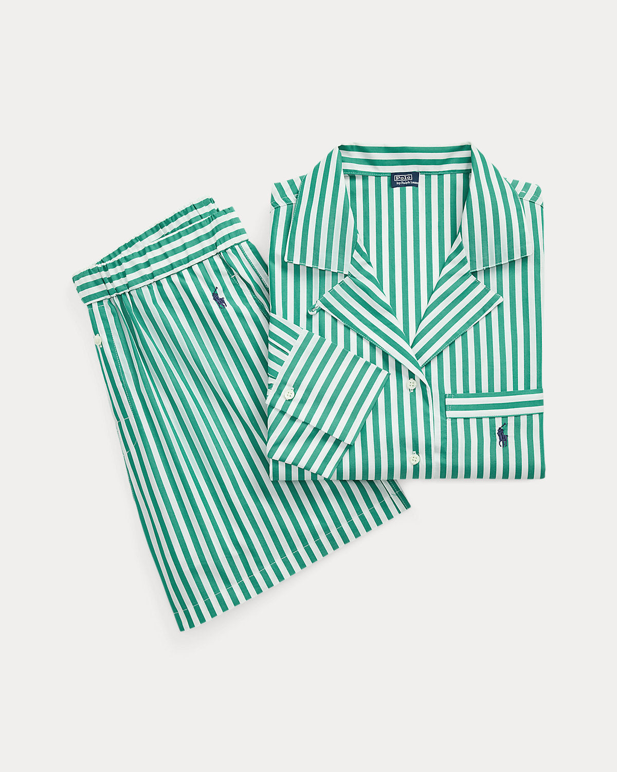 Crop Top & Boxer Poplin Pajama Set