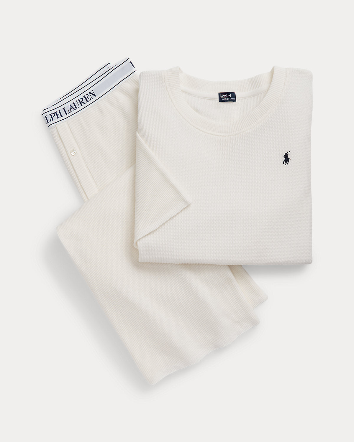 Waffle-Knit Pajama Set