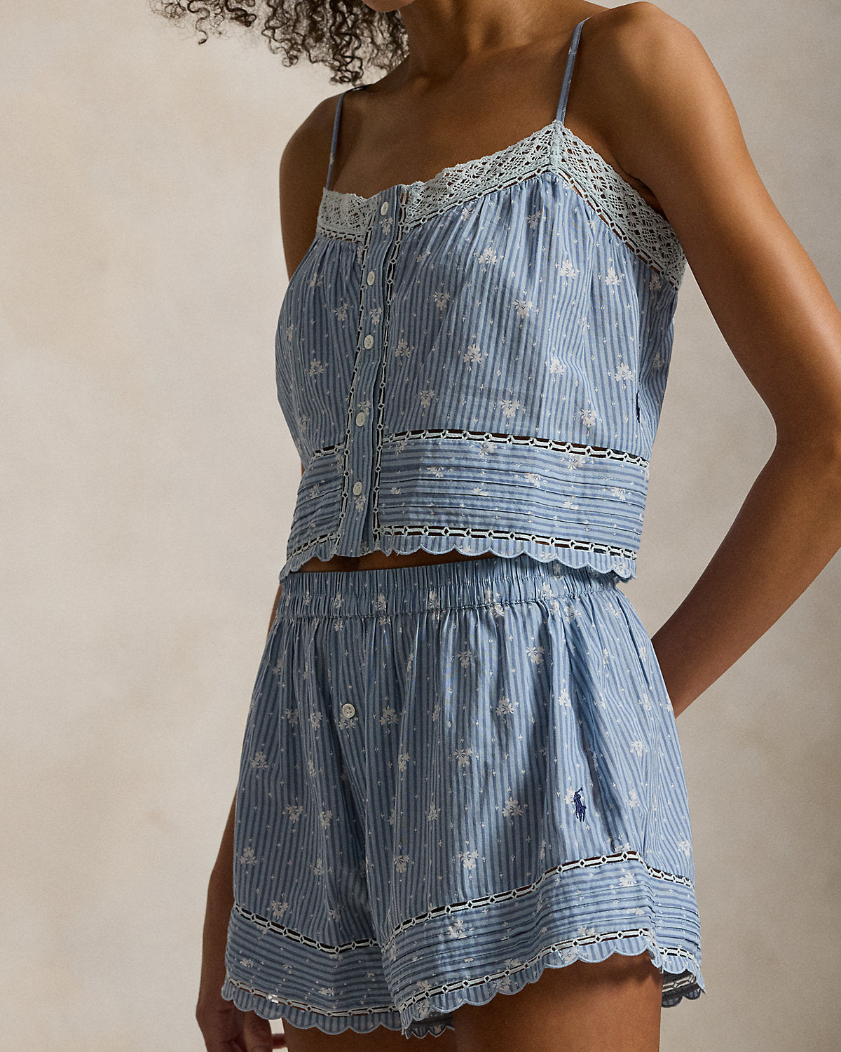 Cotton Voile Cami & Short Pajama Set