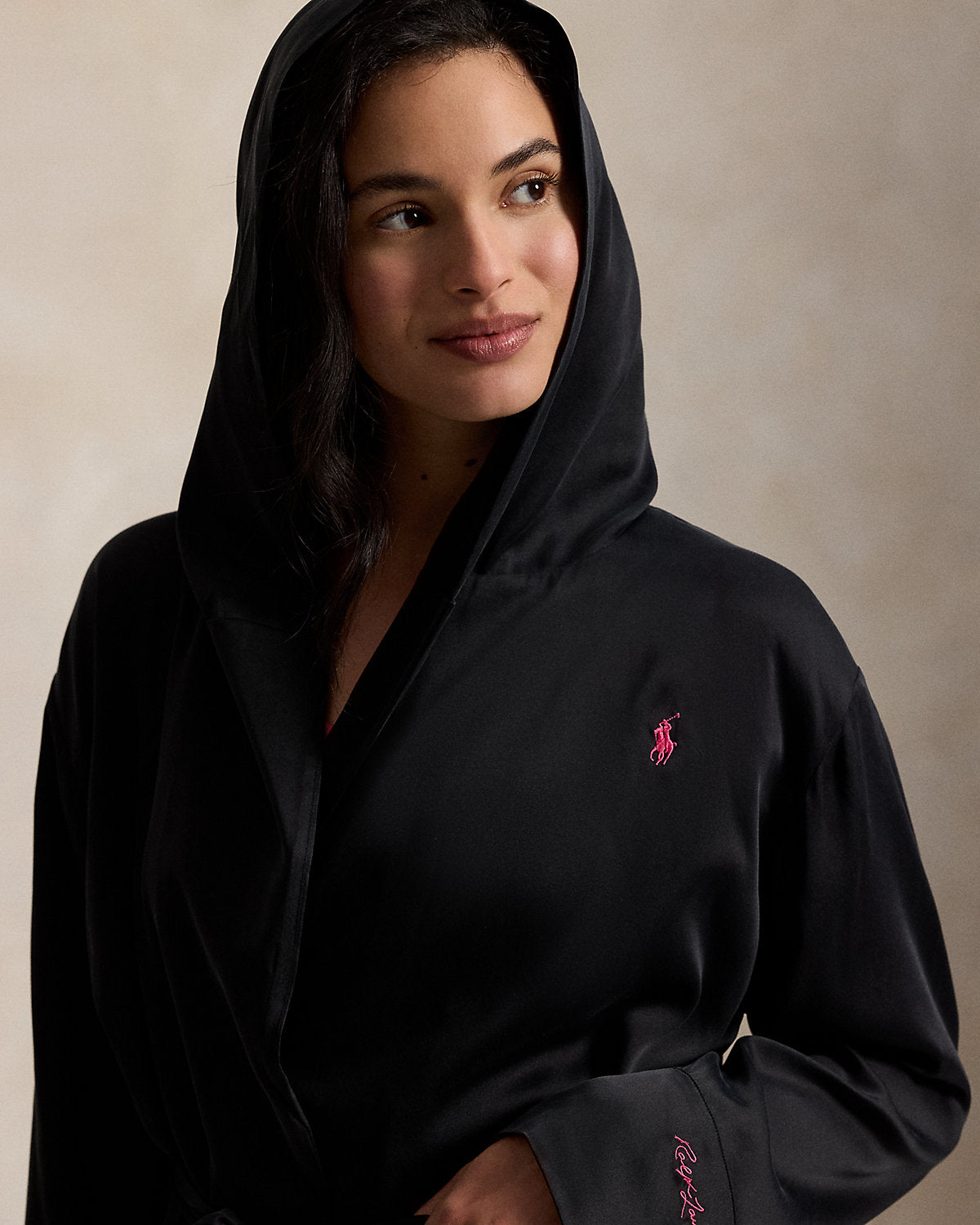 Pink Pony Silk Robe