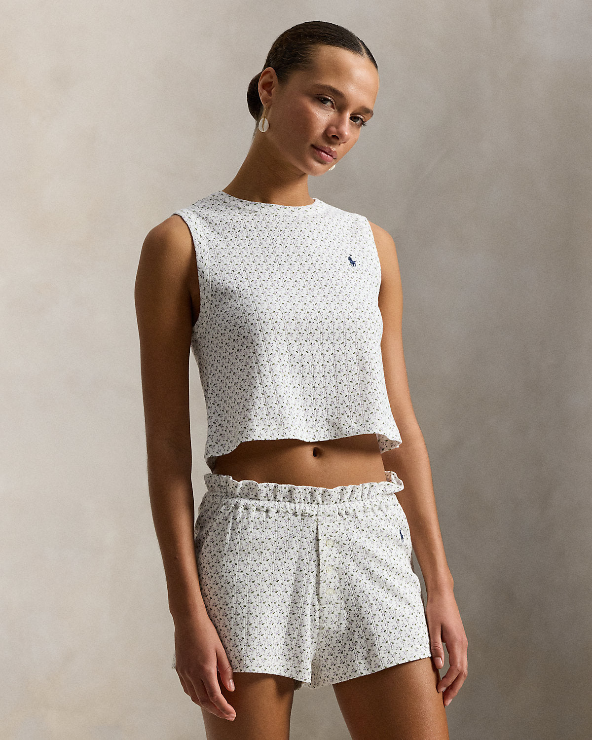 Pointelle Cotton Top & Short Sleep Set