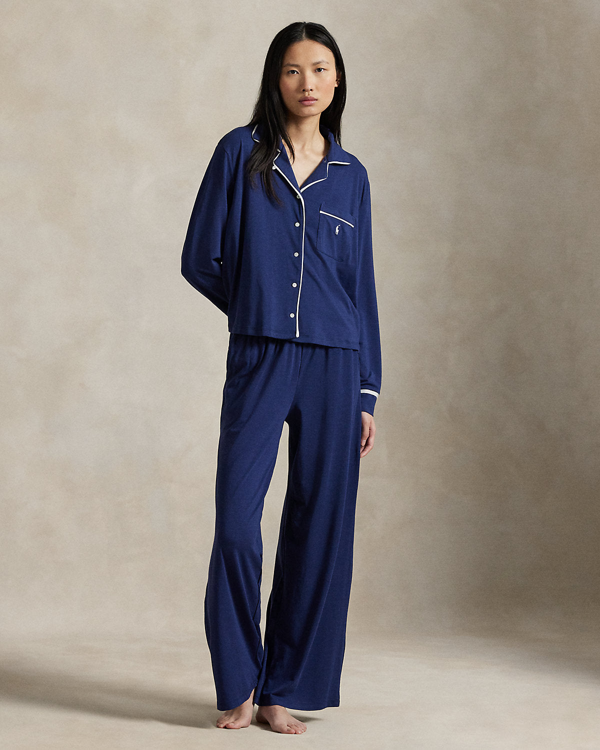 Long-Sleeve Jersey Pajama Set