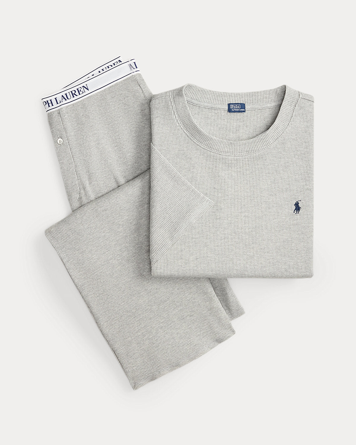 Waffle-Knit Pajama Set