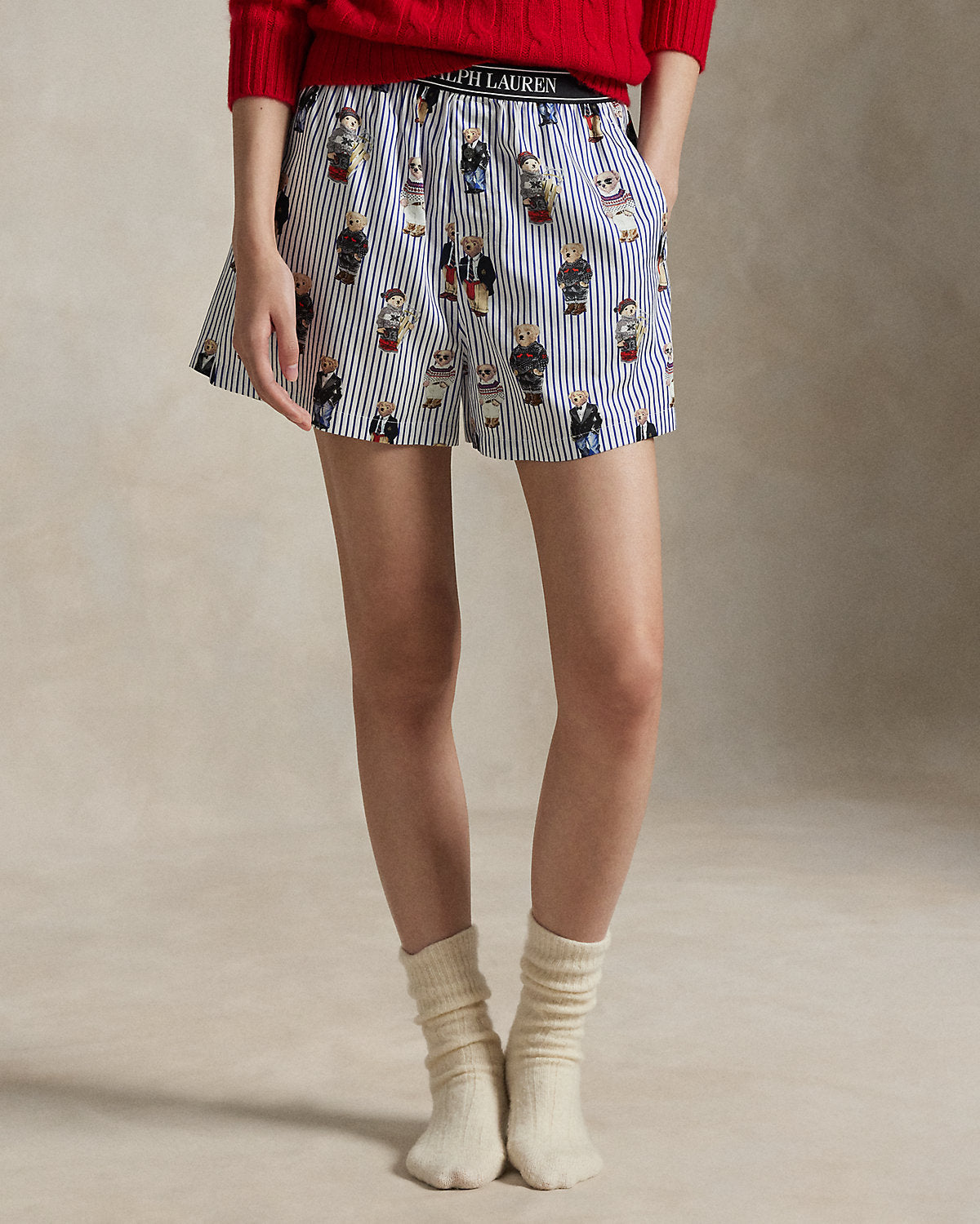 Striped Bear Cotton Sateen Boxer