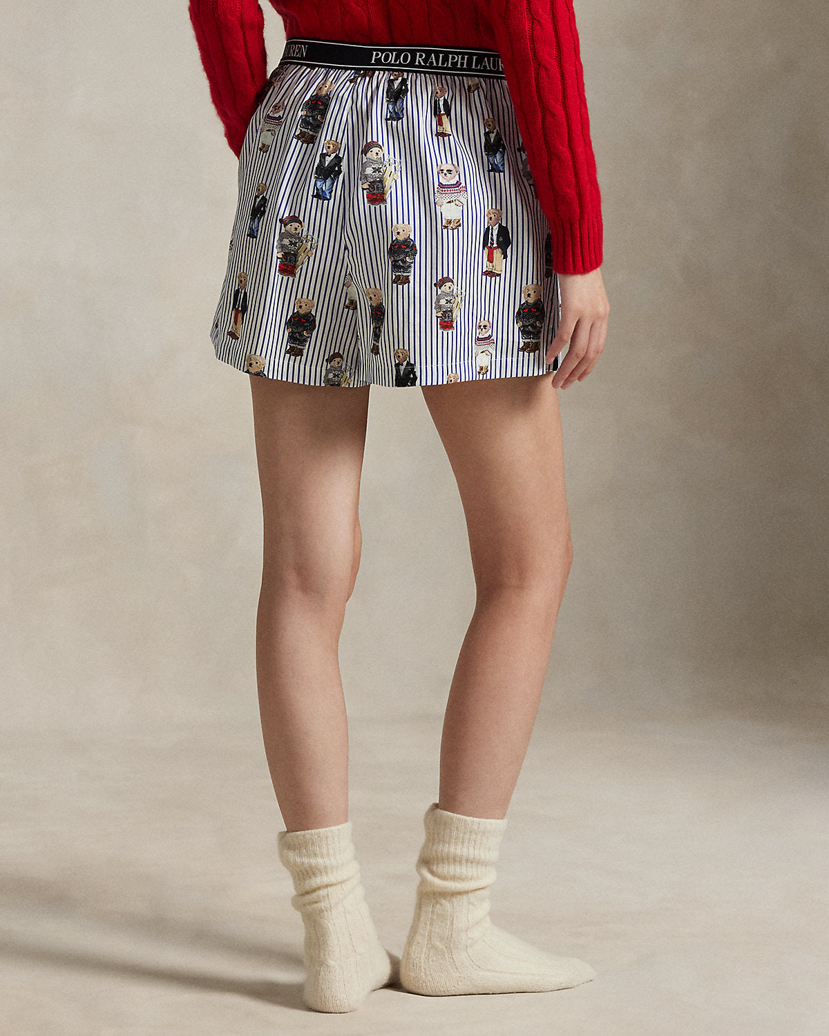 Striped Bear Cotton Sateen Boxer
