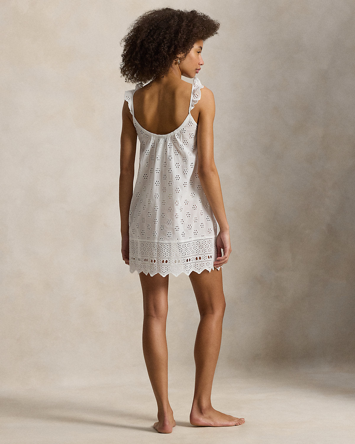 Eyelet Cotton Cami Sleep Dress