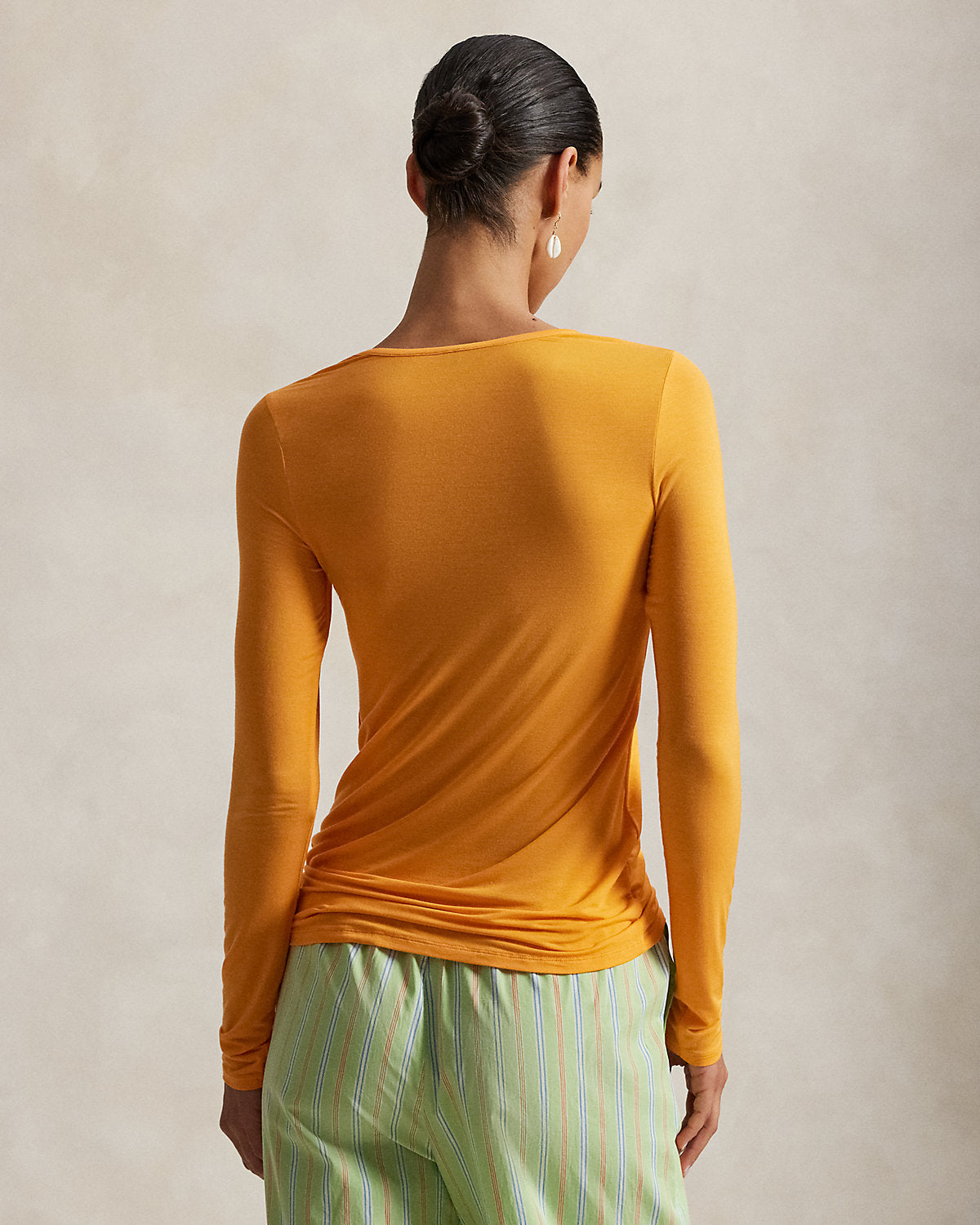 Stretch-Blend Long-Sleeve Tee