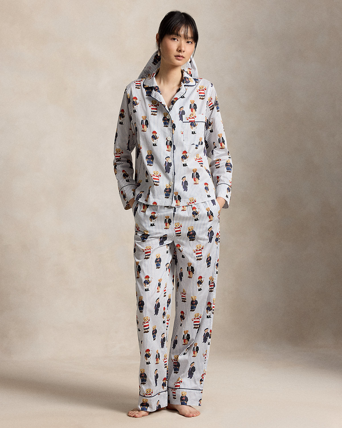 Bear Cotton Sateen Pajama Set