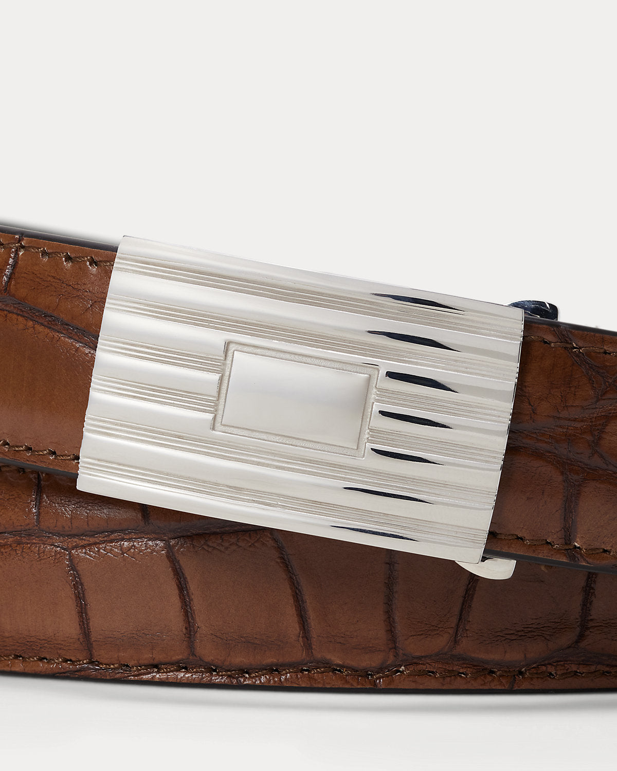 Sterling Silver¨CBuckle Alligator Belt