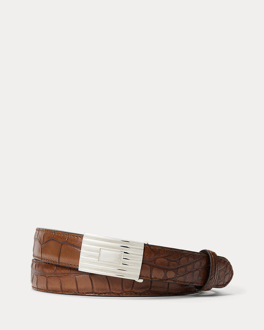 Sterling Silver¨CBuckle Alligator Belt