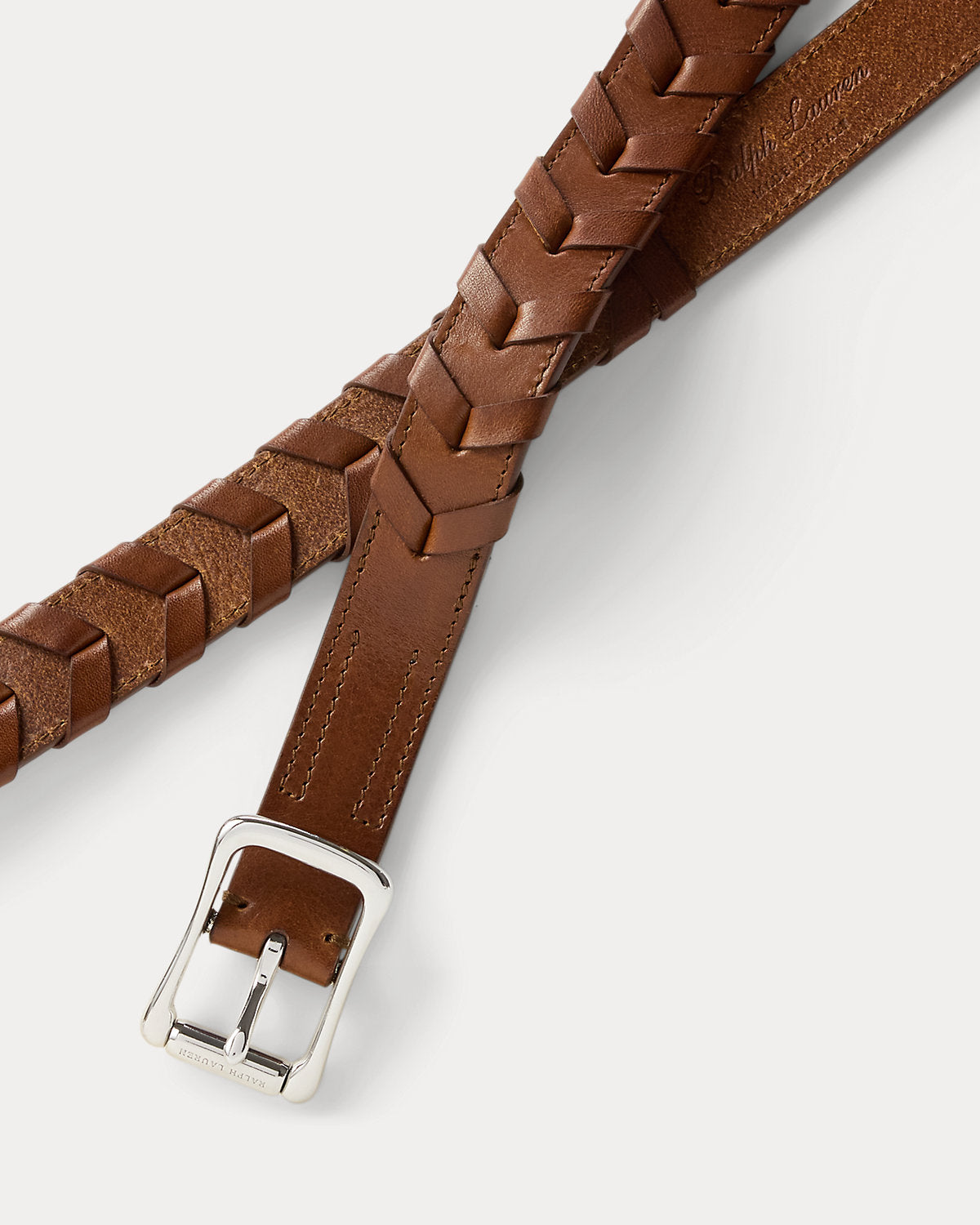 Whipstitched Leather Belt
