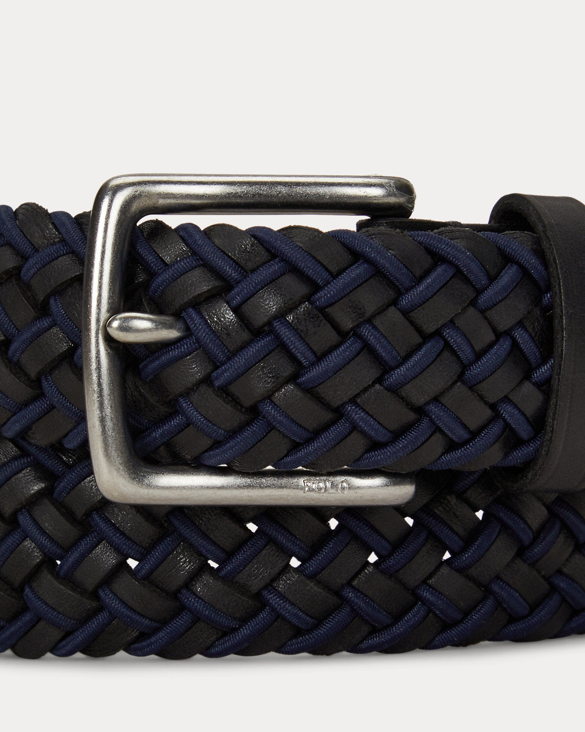 Leather & Braided Cord Woven Belt
