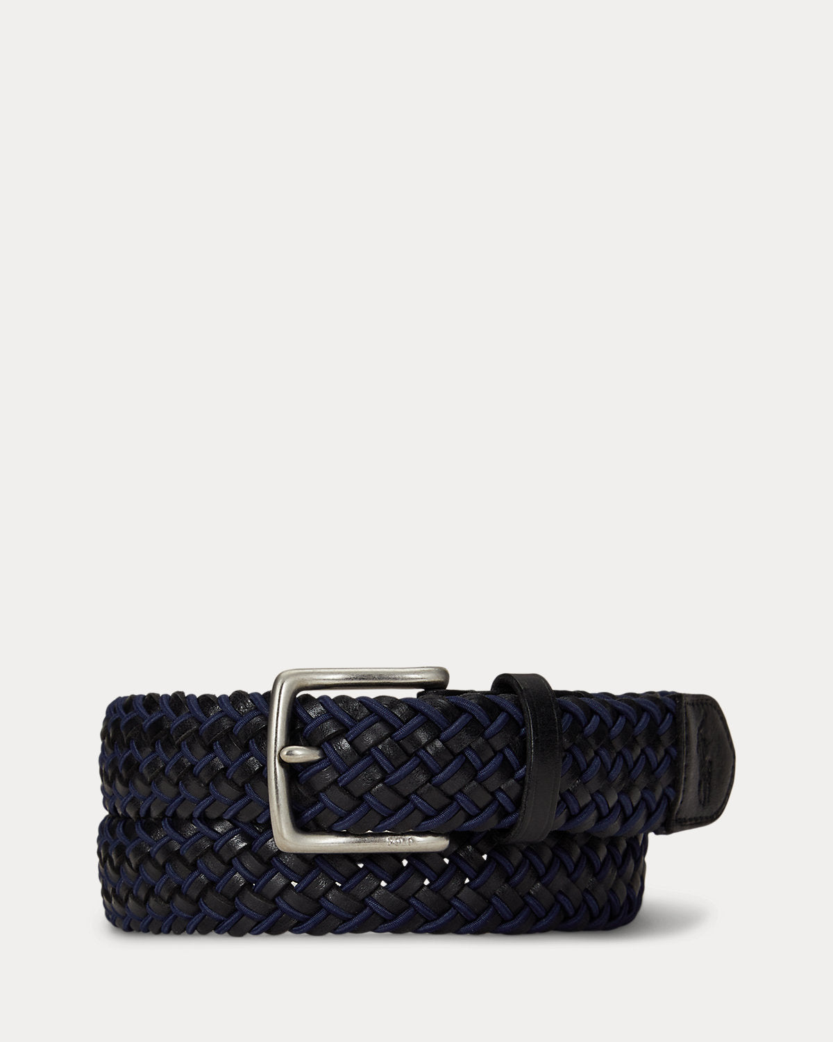 Leather & Braided Cord Woven Belt