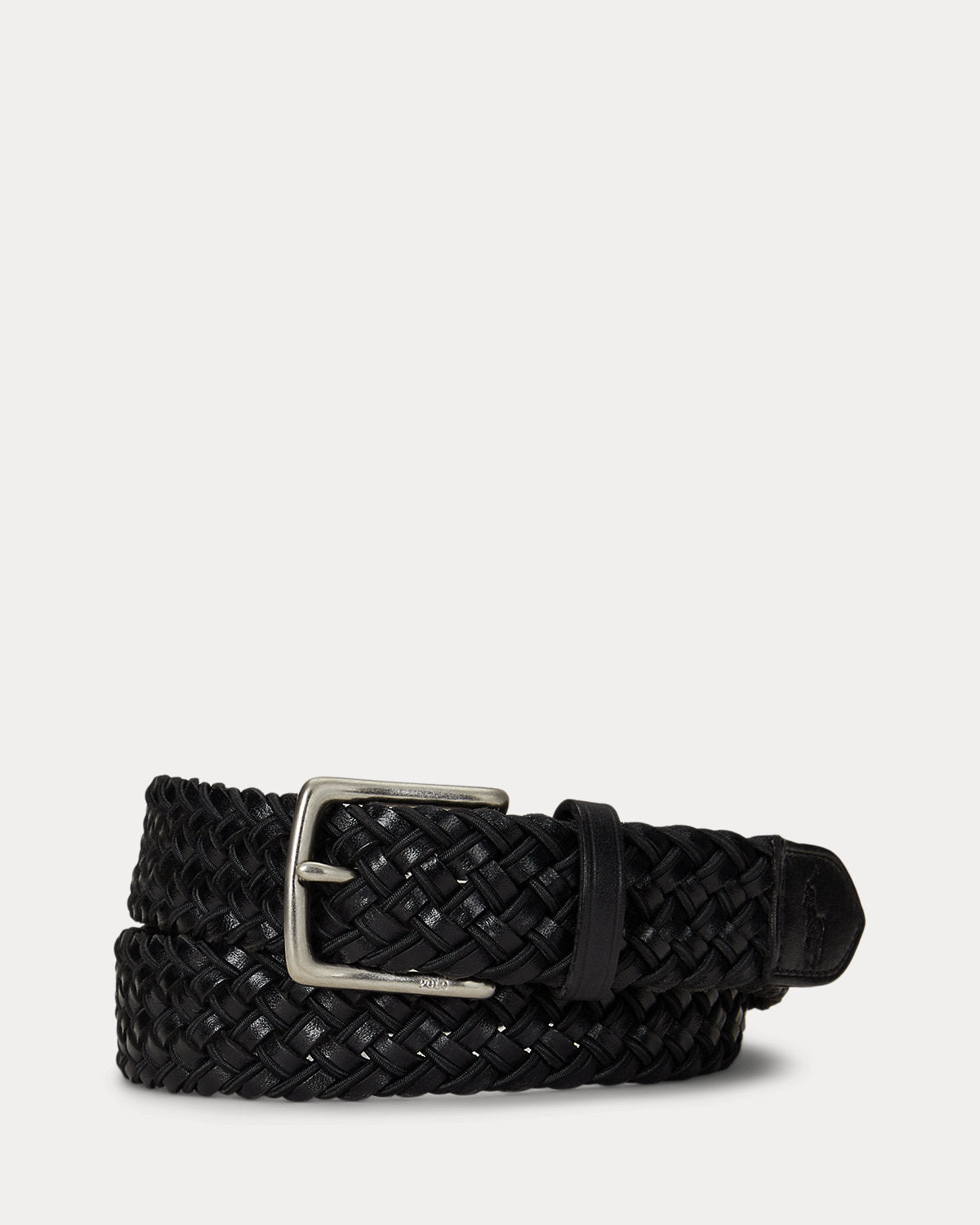 Leather & Braided Cord Woven Belt