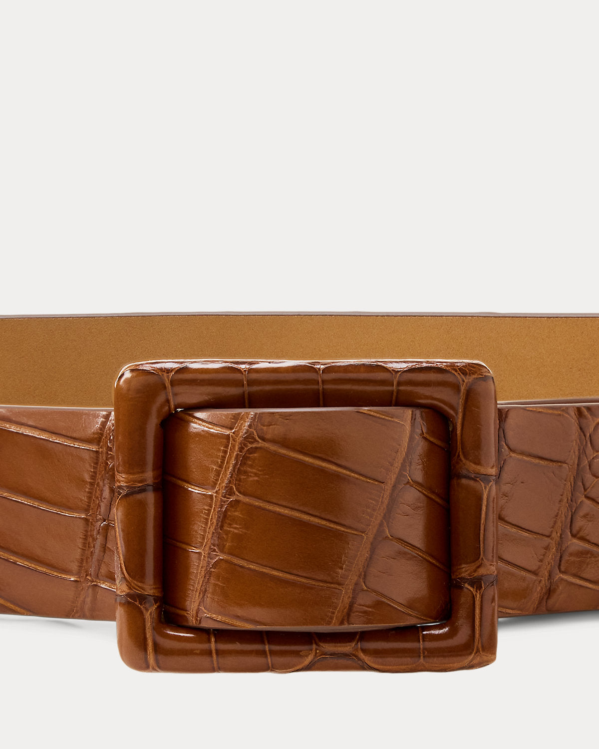 Trench-Buckle Alligator Belt