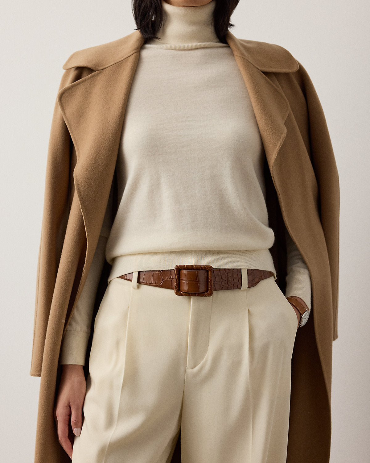 Trench-Buckle Alligator Belt
