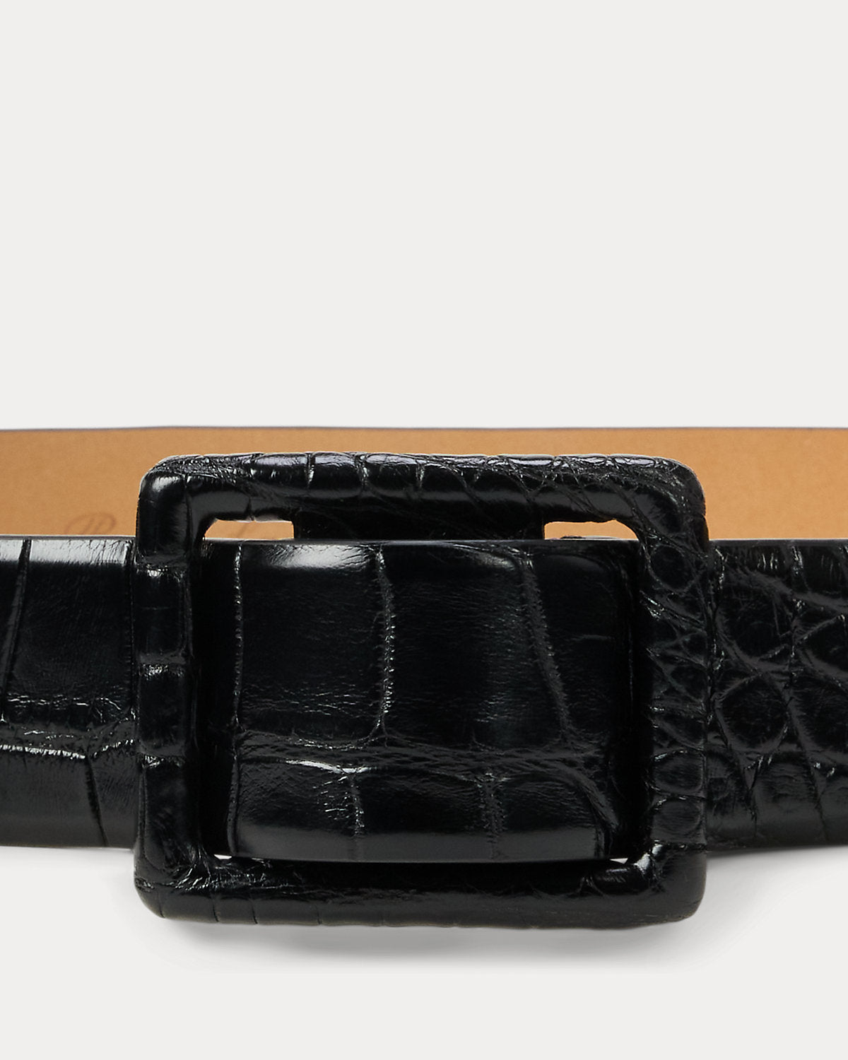 Trench-Buckle Alligator Belt