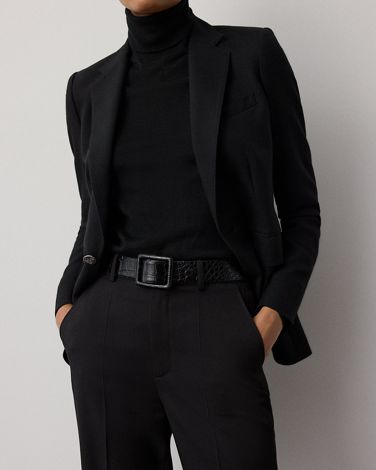 Trench-Buckle Alligator Belt