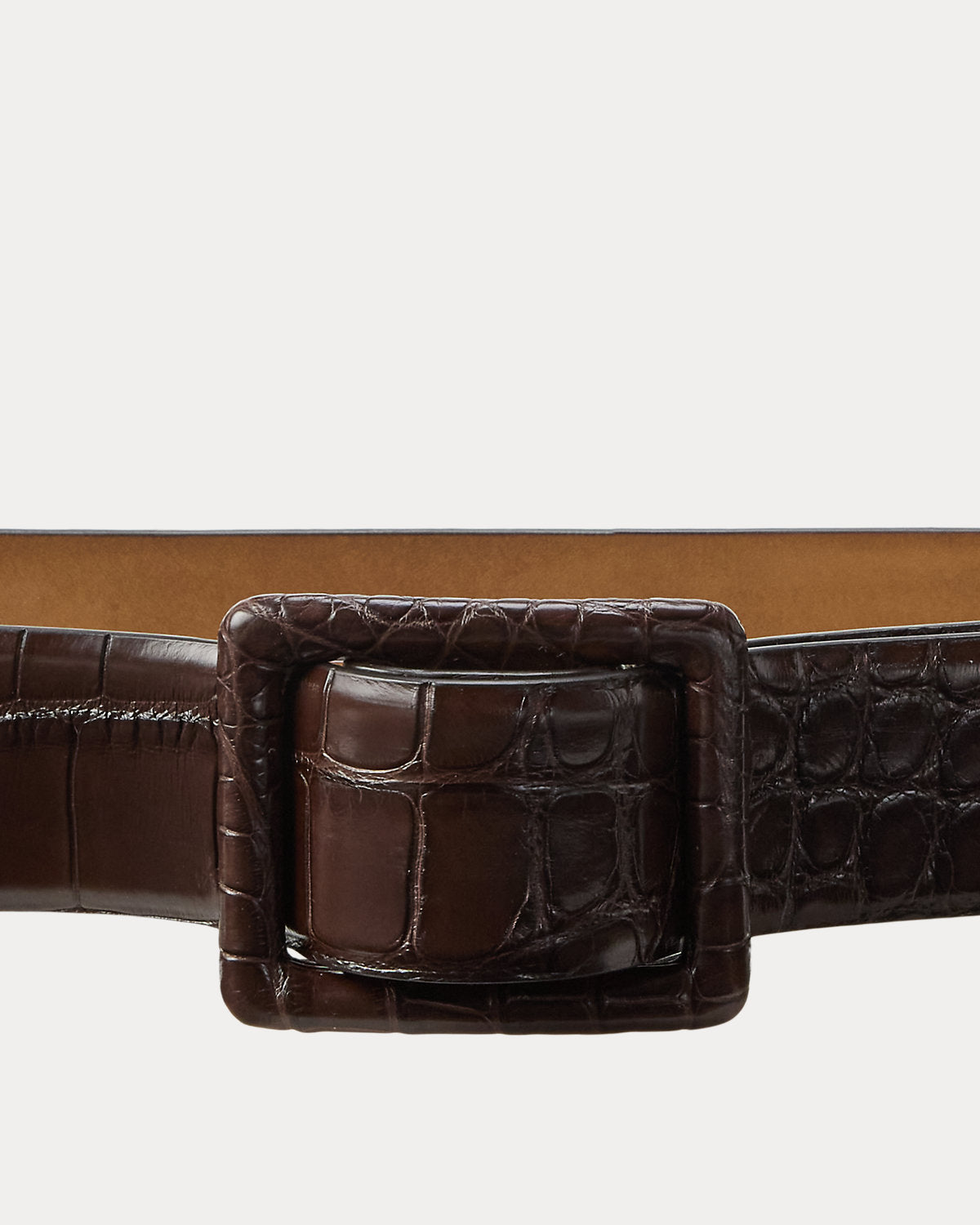 Trench-Buckle Alligator Belt