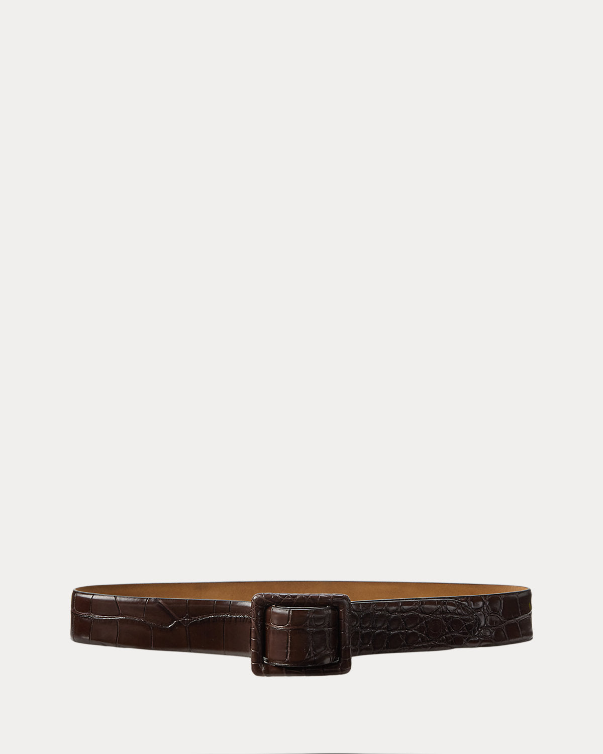 Trench-Buckle Alligator Belt