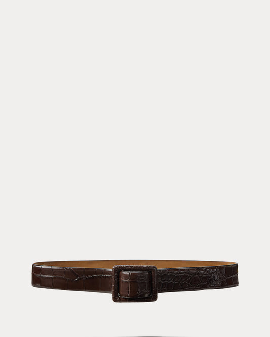 Trench-Buckle Alligator Belt
