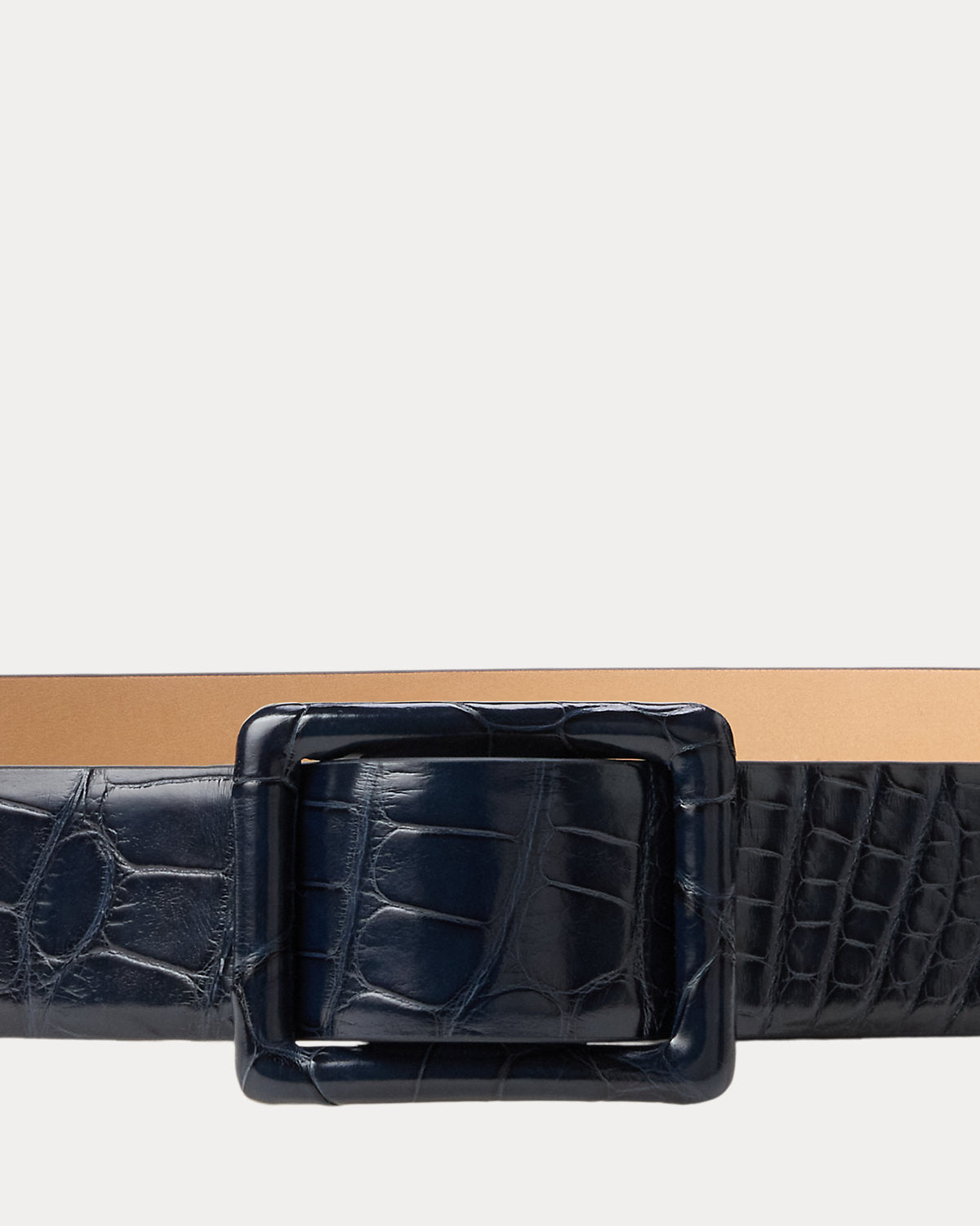 Trench-Buckle Alligator Belt