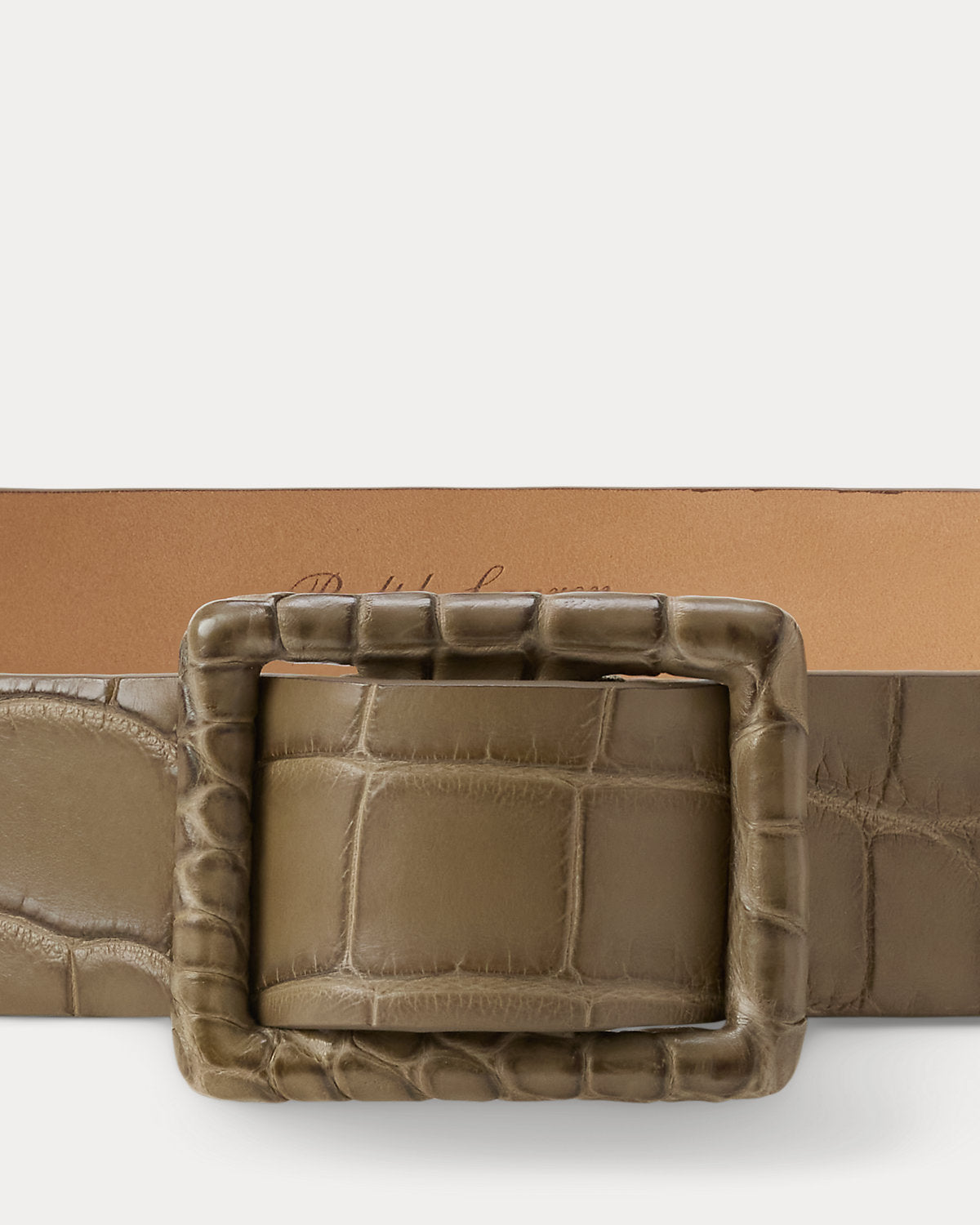 Trench-Buckle Alligator Belt