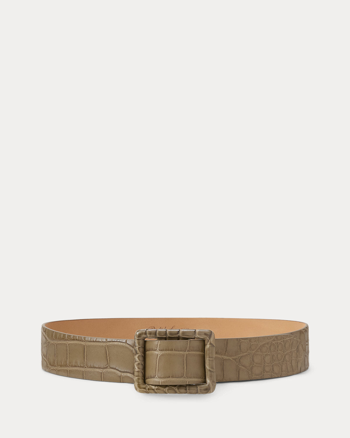 Trench-Buckle Alligator Belt