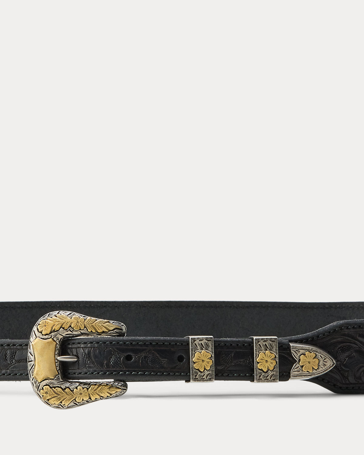 Tooled Vachetta Leather Belt