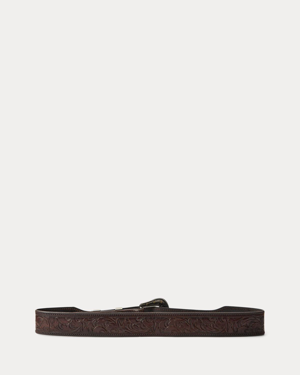 Tooled Vachetta Leather Belt
