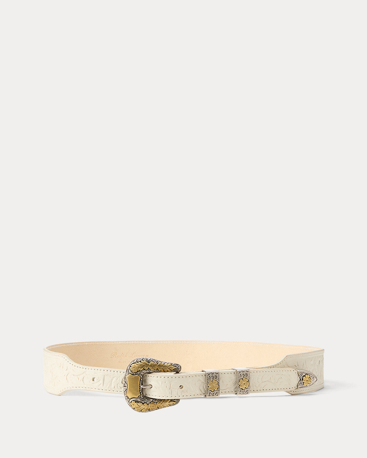 Tooled Vachetta Leather Belt