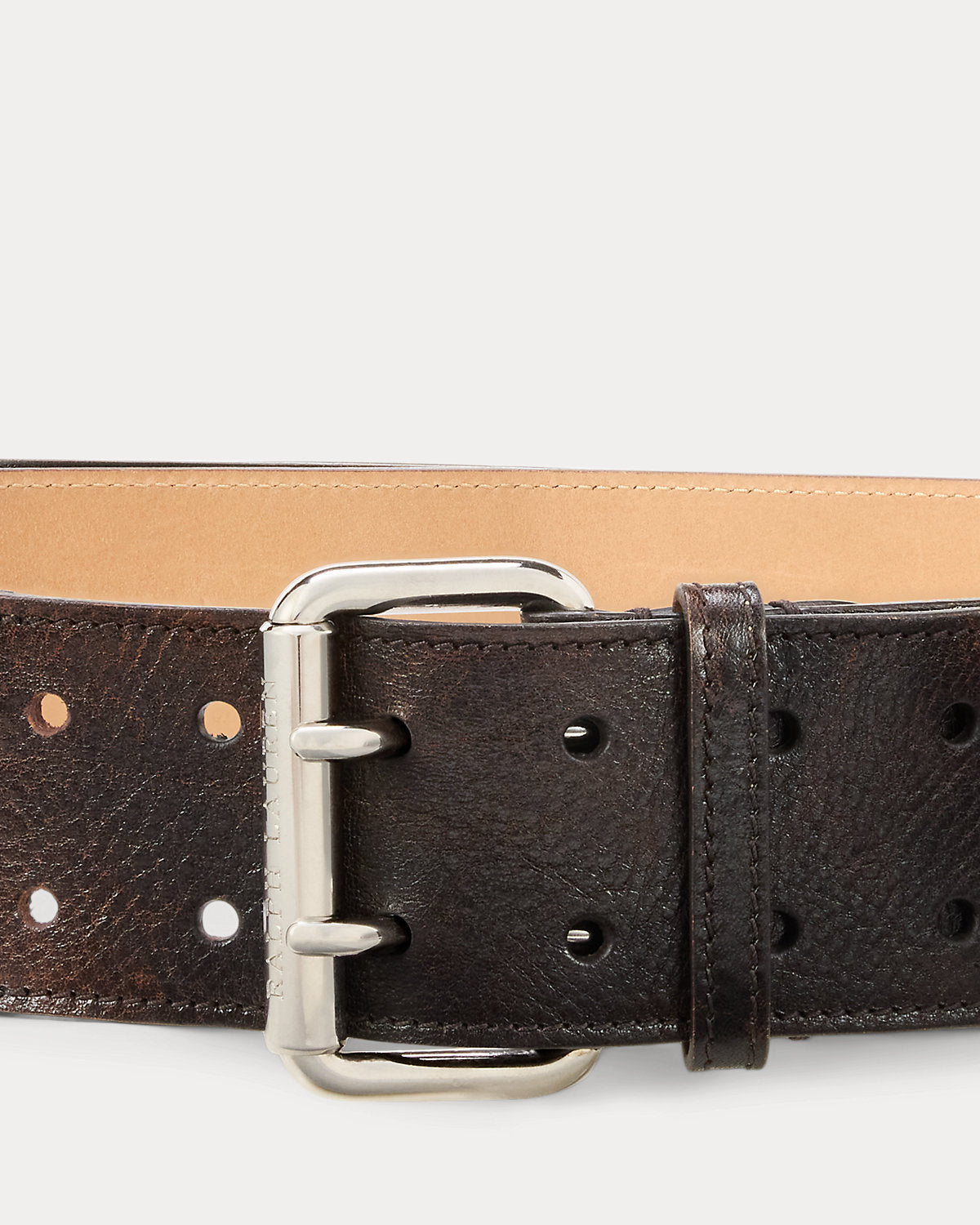 Distressed Double-Prong Long Belt