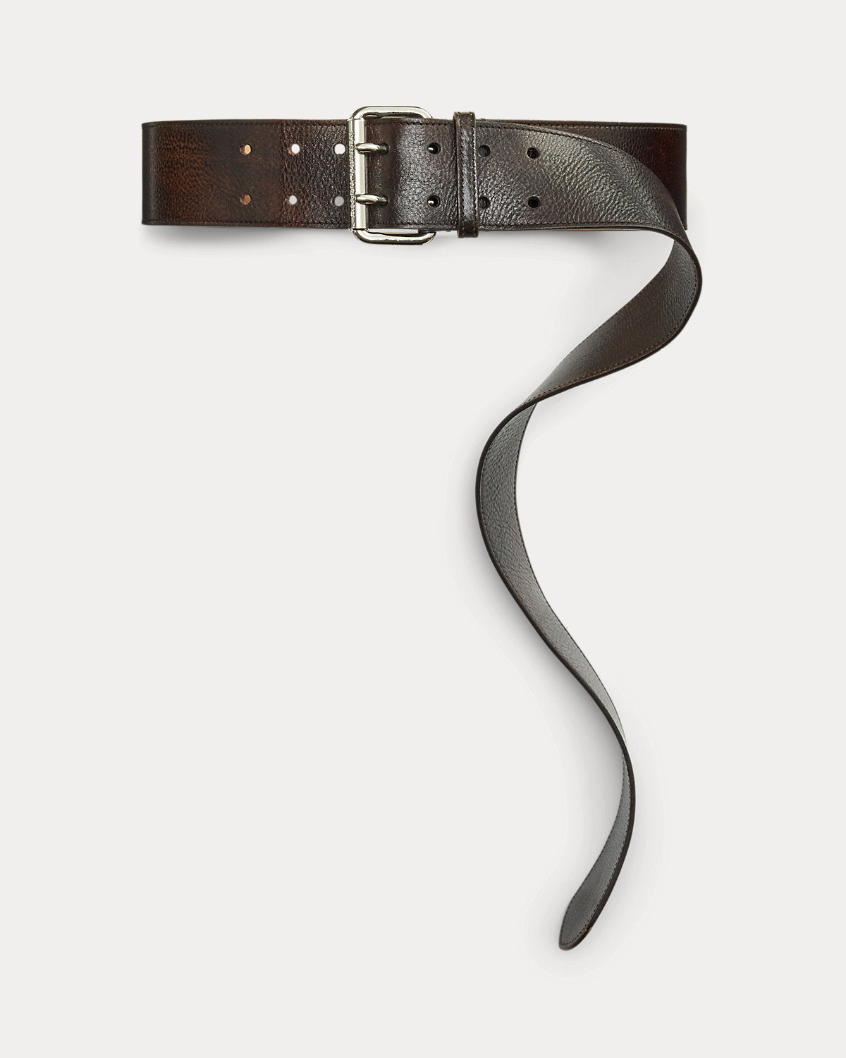 Distressed Double-Prong Long Belt