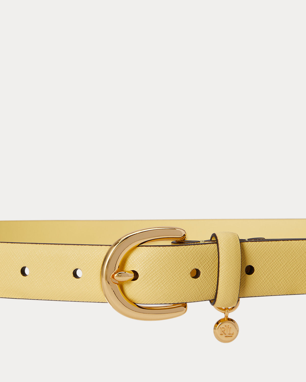 Charm Crosshatch Leather Belt