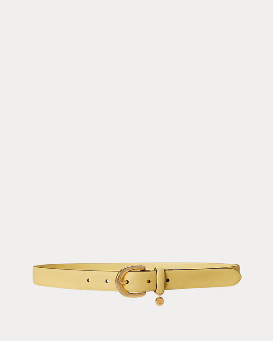 Charm Crosshatch Leather Belt