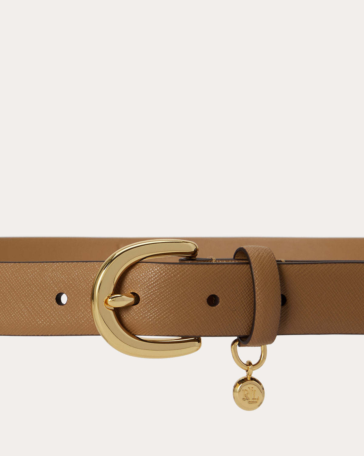 Charm Crosshatch Leather Belt