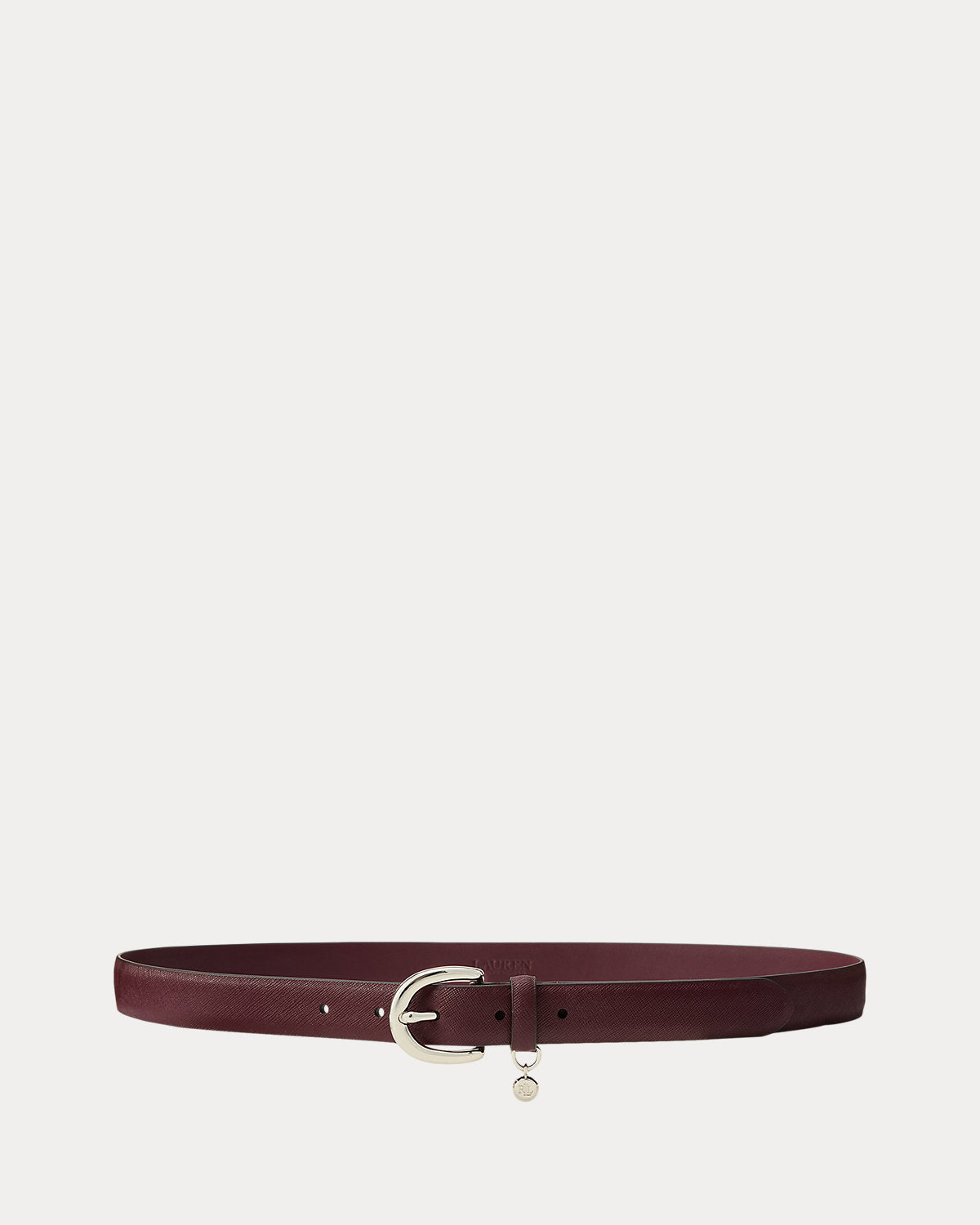 Charm Crosshatch Leather Belt