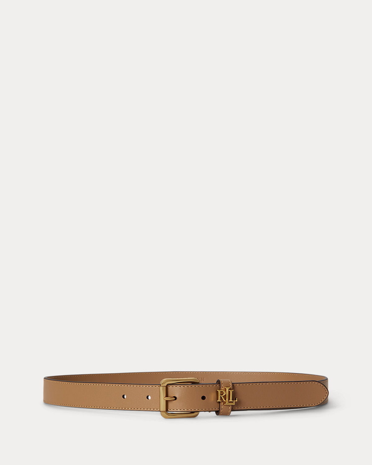 Logo-Keeper Leather Skinny Belt