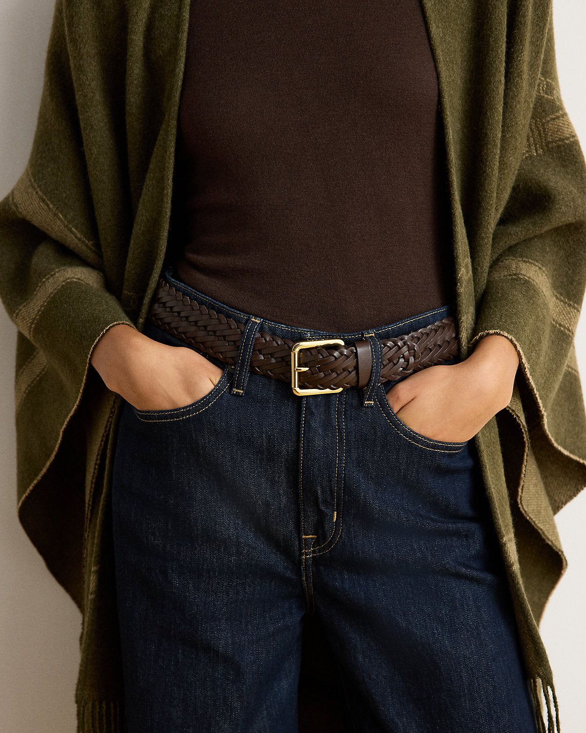 Women's Braided Vachetta Leather Belt