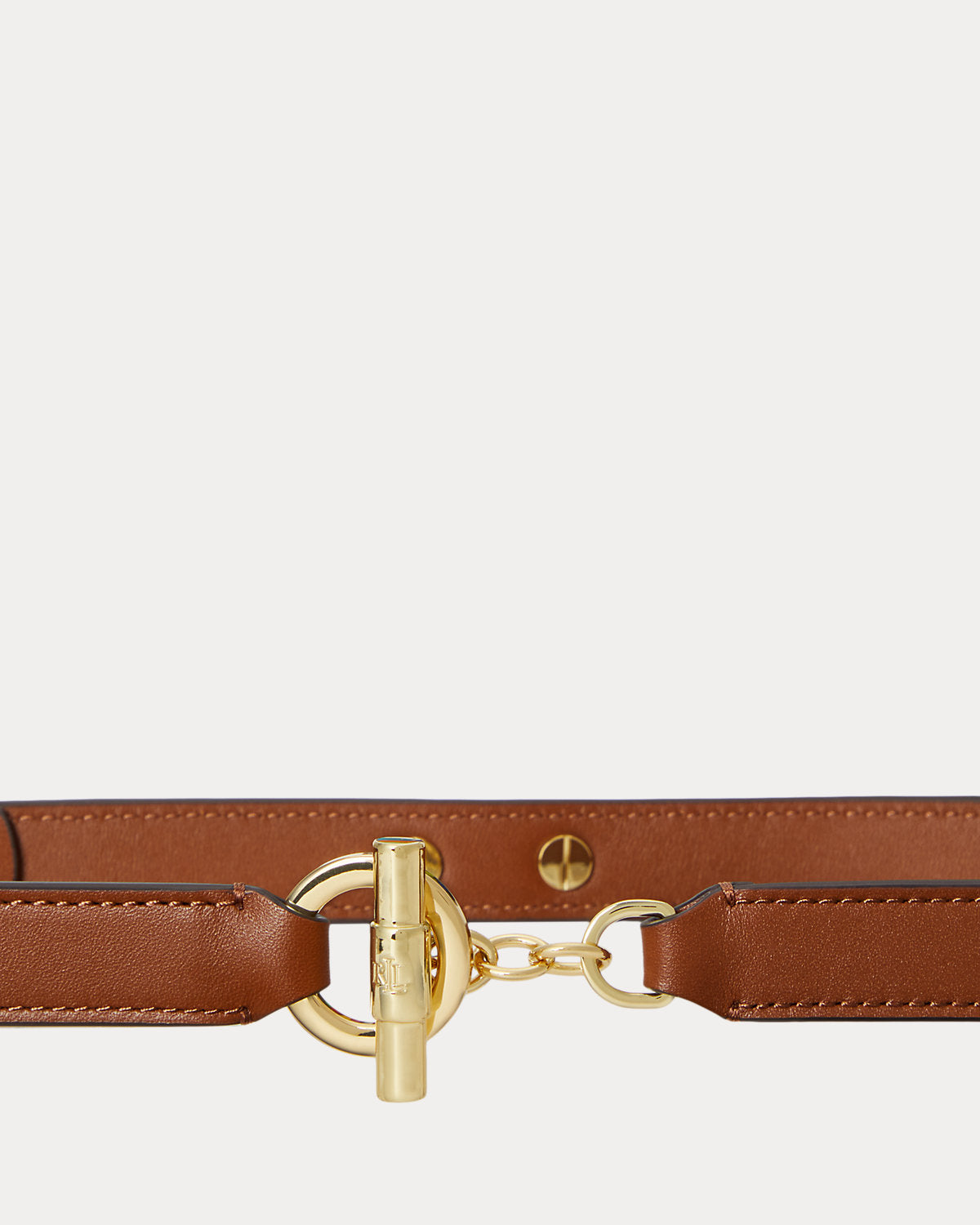 Leather Toggle Skinny Belt