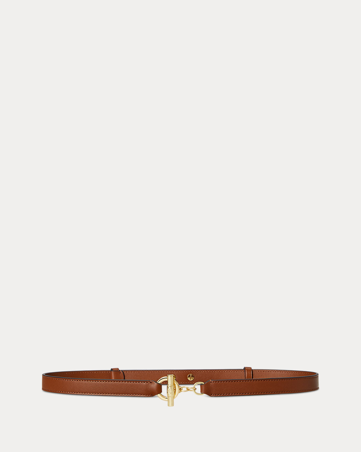 Leather Toggle Skinny Belt