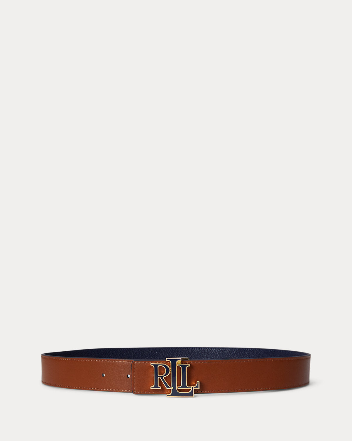 Logo Reversible Pebbled Leather Belt